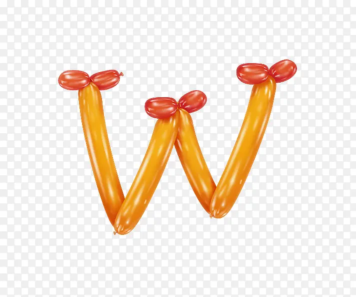 气球字母W
