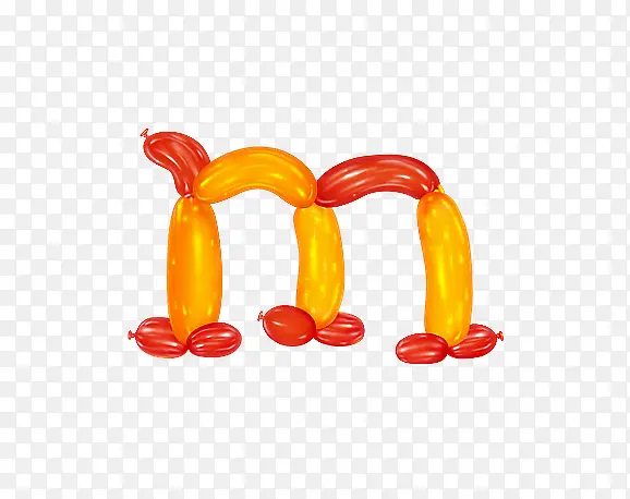 气球字母m