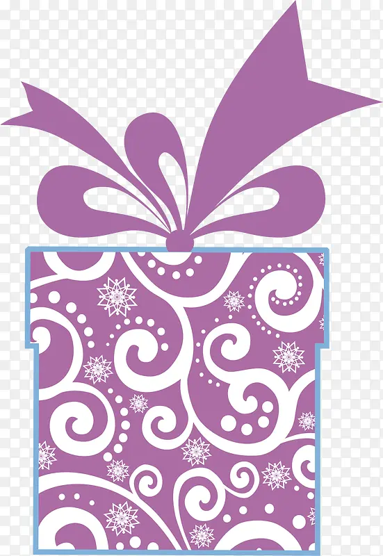 紫色礼物盒漂浮素材