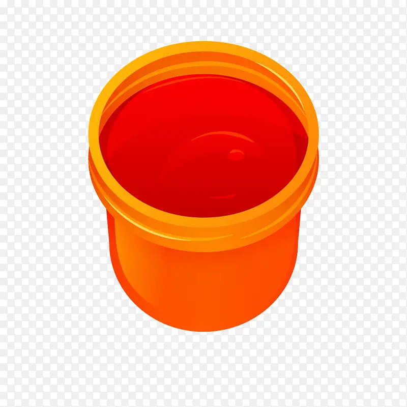 橘黄色油漆桶颜料桶