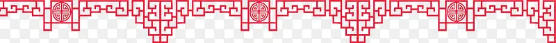 红色中国风门楣花纹