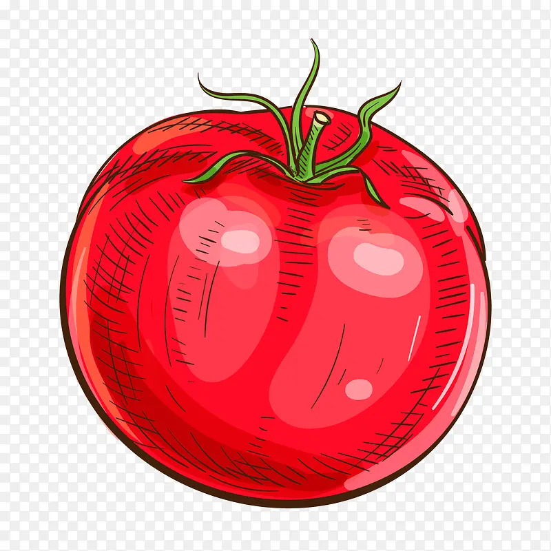 卡通创意手绘西红柿