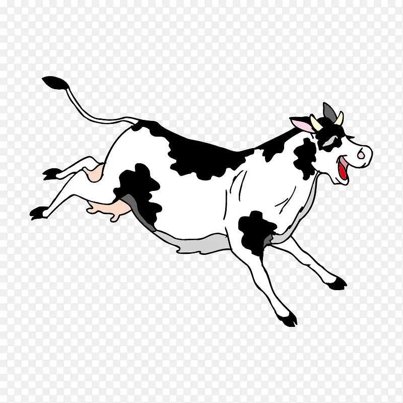 奔跑的牛动漫形象