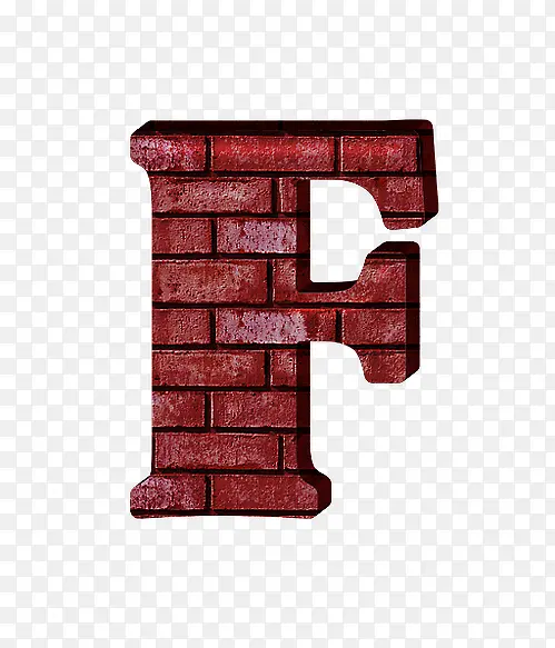 红砖墙字母f