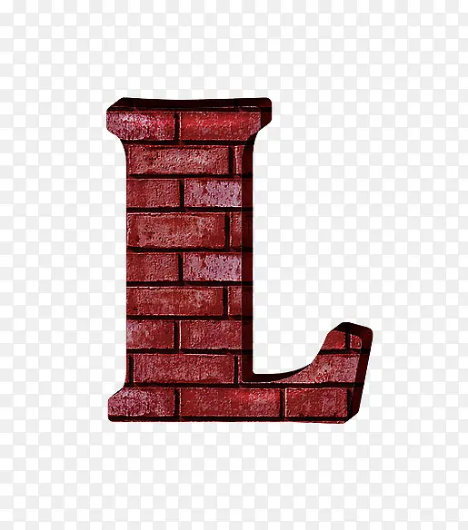 红砖墙字母l
