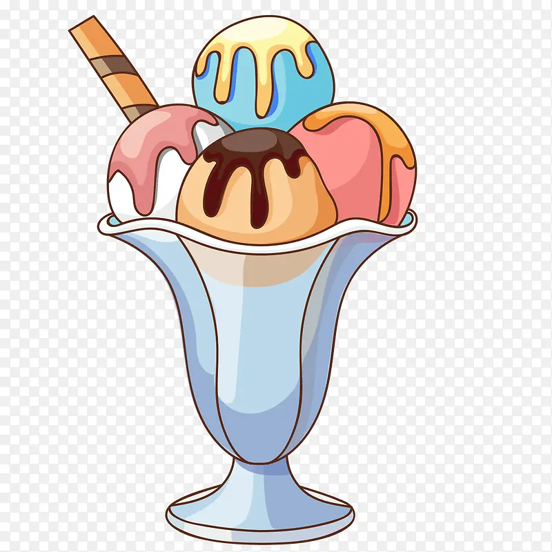 卡通彩色的冰淇淋设计