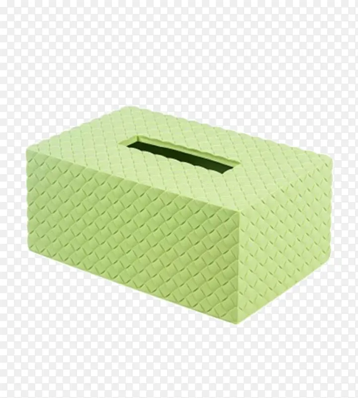 绿色花纹有盖纸巾盒