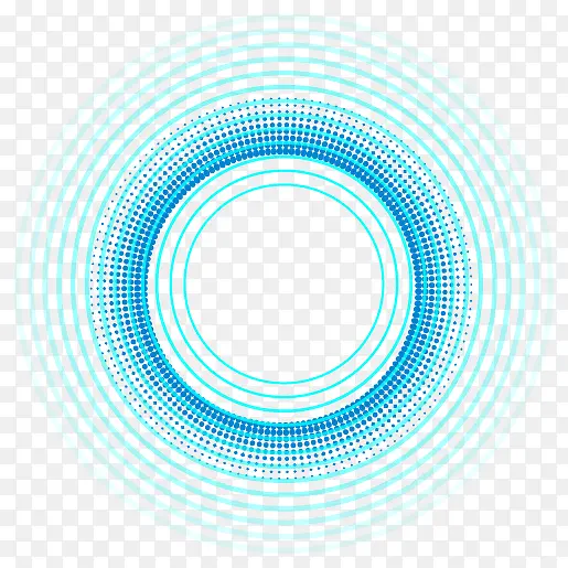 蓝色科技光效圆圈