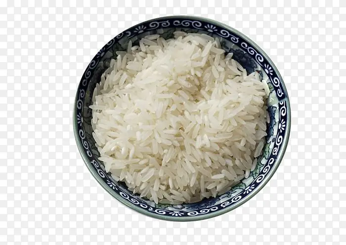 青瓷碗里的白色大米