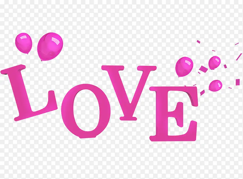 粉色LOVE艺术字