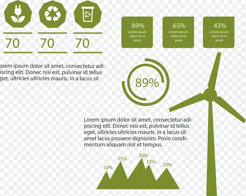 绿色能源环保图表