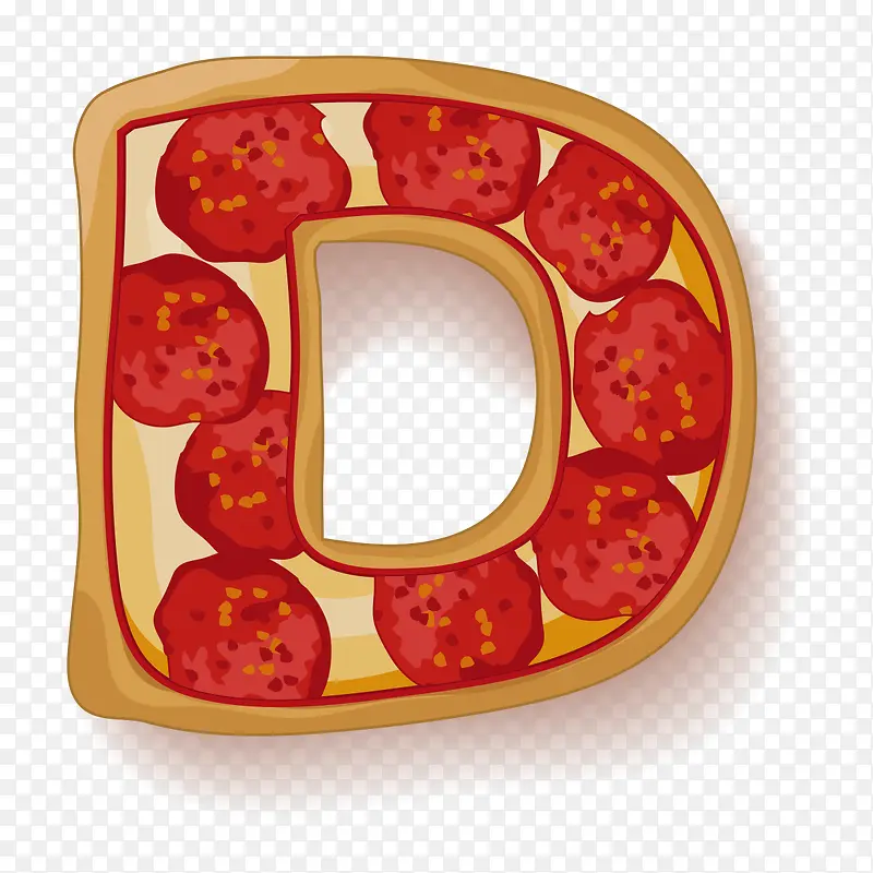 美味披萨字母D