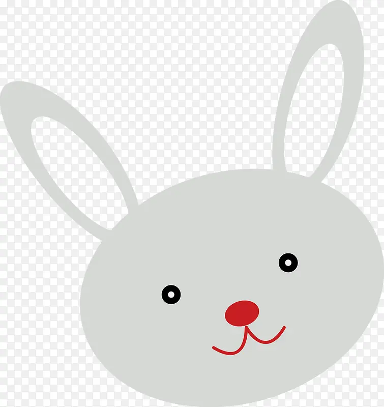 小兔子头像矢量素材图片