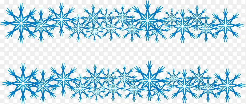 蓝色雪花装饰图案