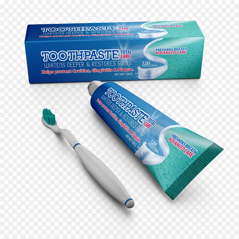 牙膏牙刷效果图