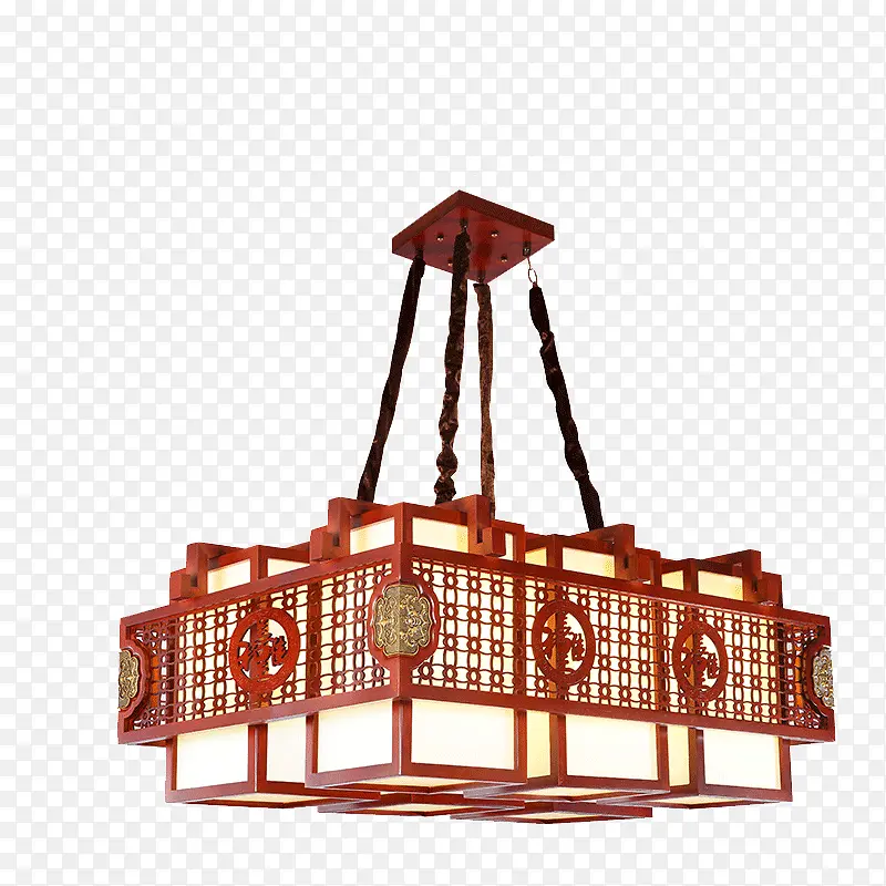 现代中式吊灯实木客厅餐厅复古玻PNG图片素材下载_图片编号9551772-PNG素材网