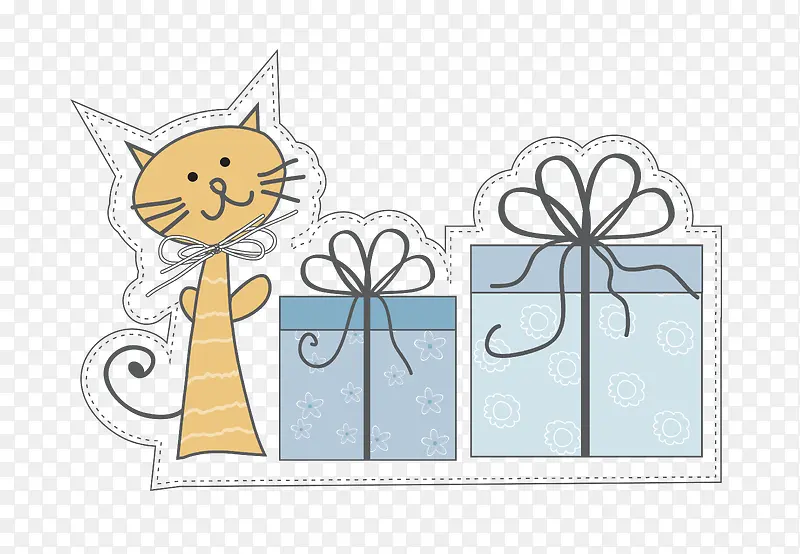 卡通猫礼物盒