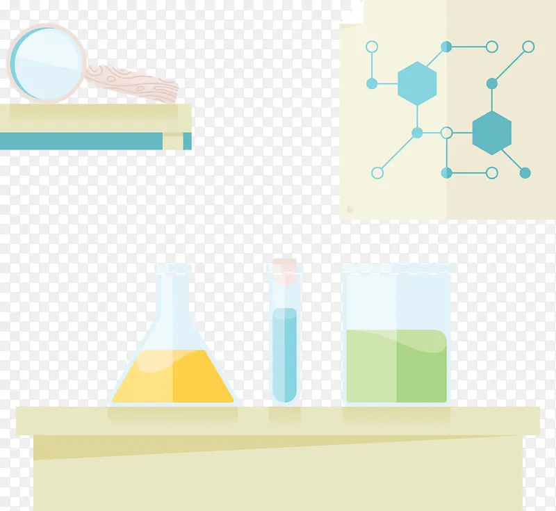 矢量科学烧杯插图