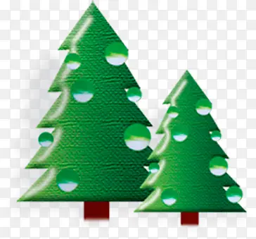 创意合成绿色的圣诞树元素合成