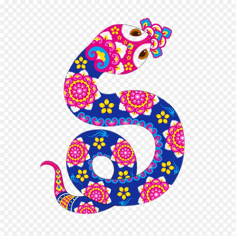 彩色生肖蛇