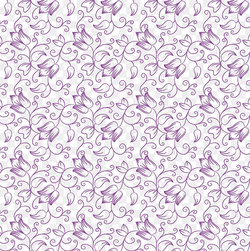 紫色线绘花卉店面背景图