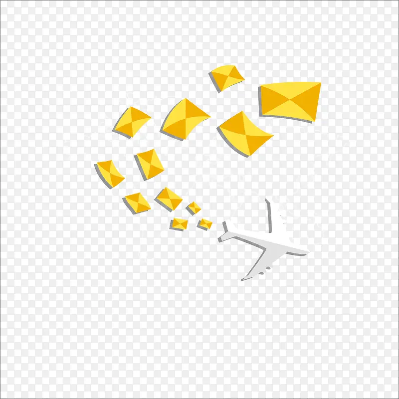 扁平化飞机信件