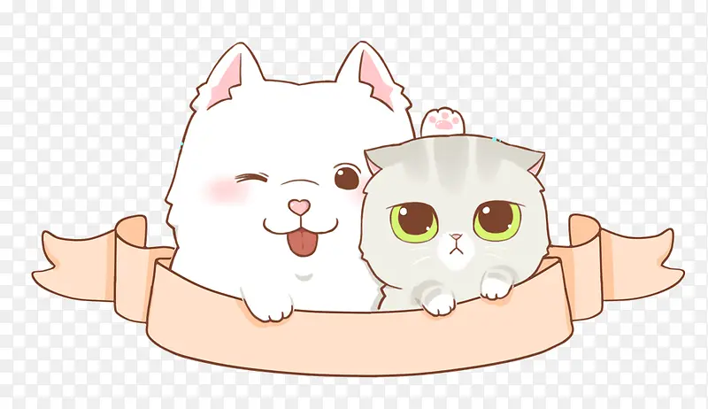 可爱的卡通猫咪