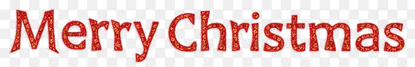 红色烫金圣诞快乐英文字体
