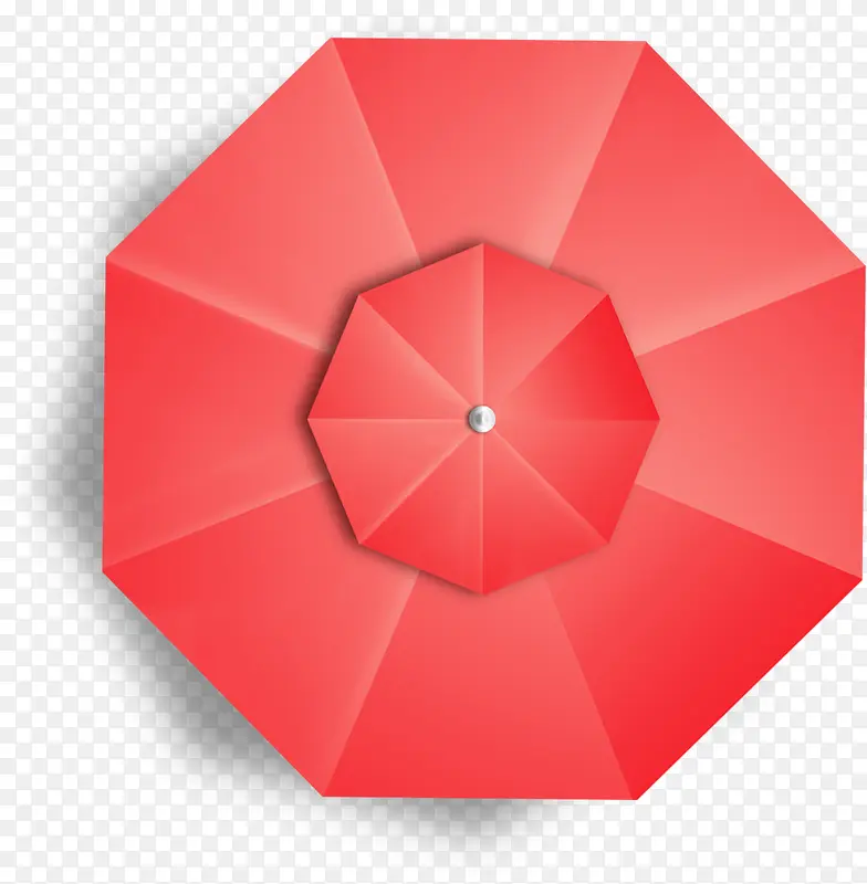 红色双层遮阳伞