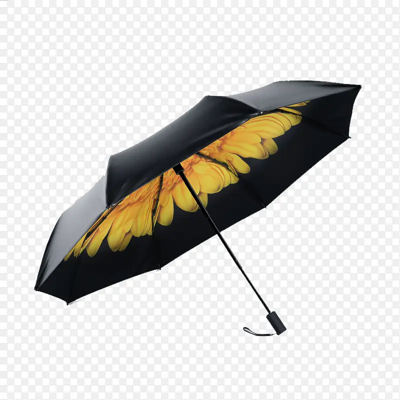 落柿双层小黑伞太阳伞