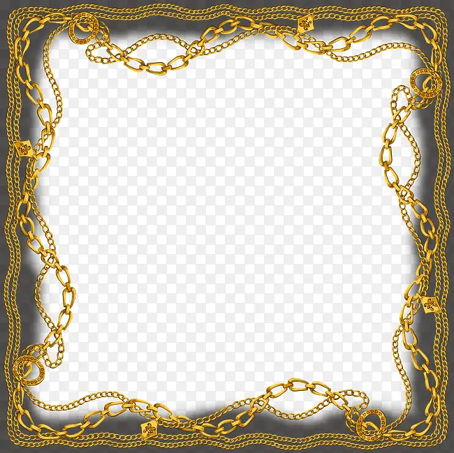 金色链条边框