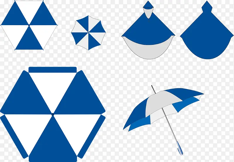 广告伞雨衣矢量图