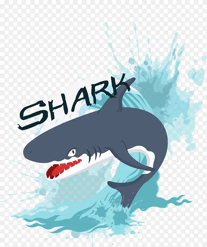 创意鲨鱼装饰图案