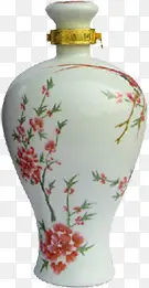 中式花朵装饰瓷瓶