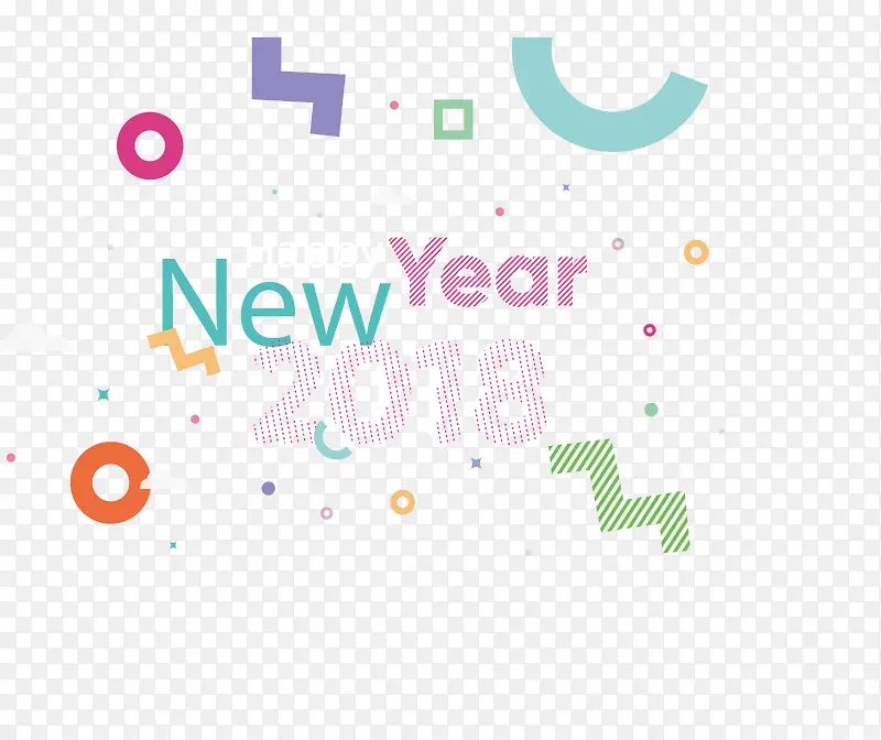 彩色几何花纹2018