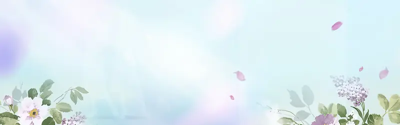 万花丛中banner创意设计
