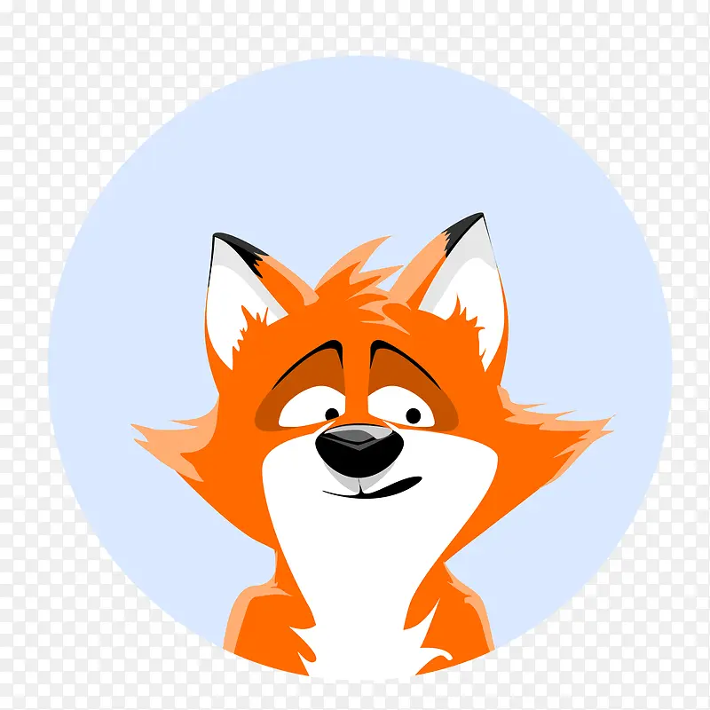 卡通可爱的狐狸头像设计