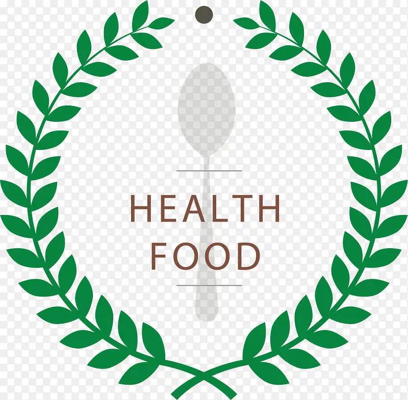 矢量手绘绿色健康饮食海报