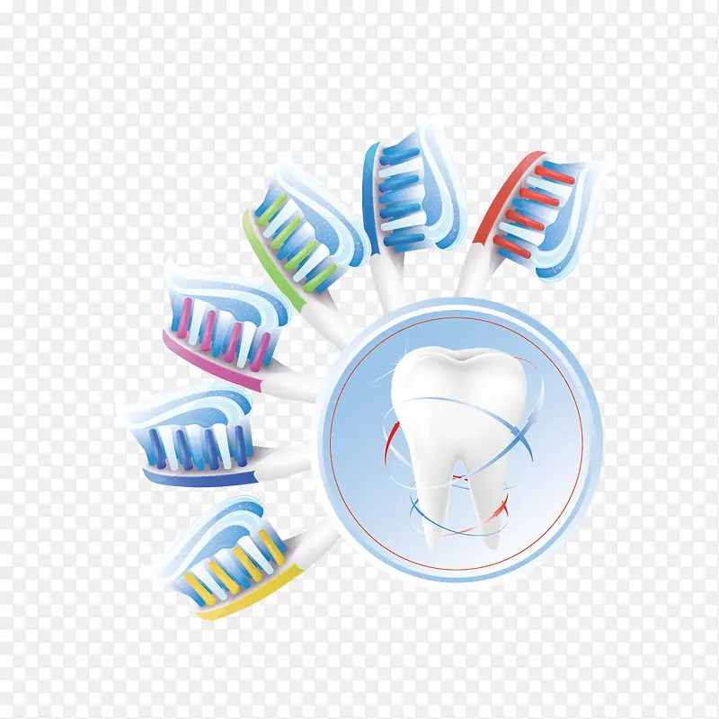 牙刷和牙齿