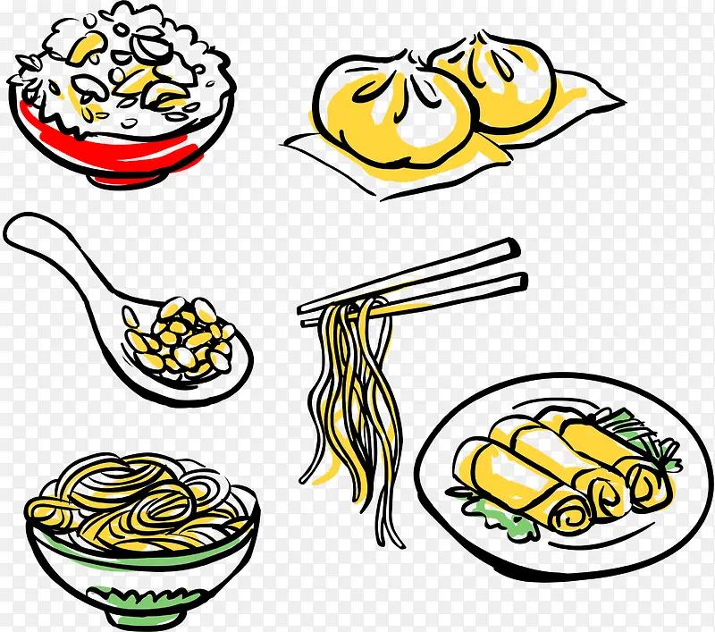 中国菜手绘美食料理