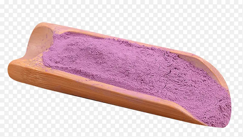 量勺里的紫薯粉
