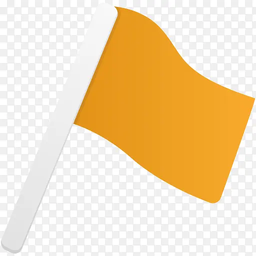 橙色的小旗图标