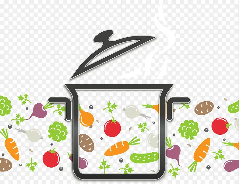 锅中蔬菜煮菜素材图片