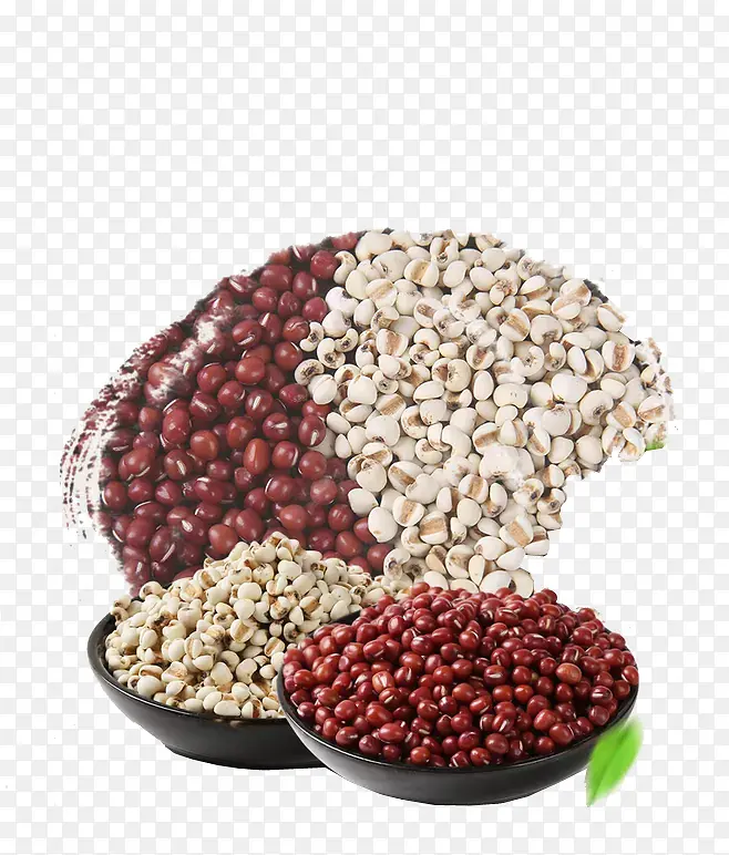 红豆薏米原料PNG
