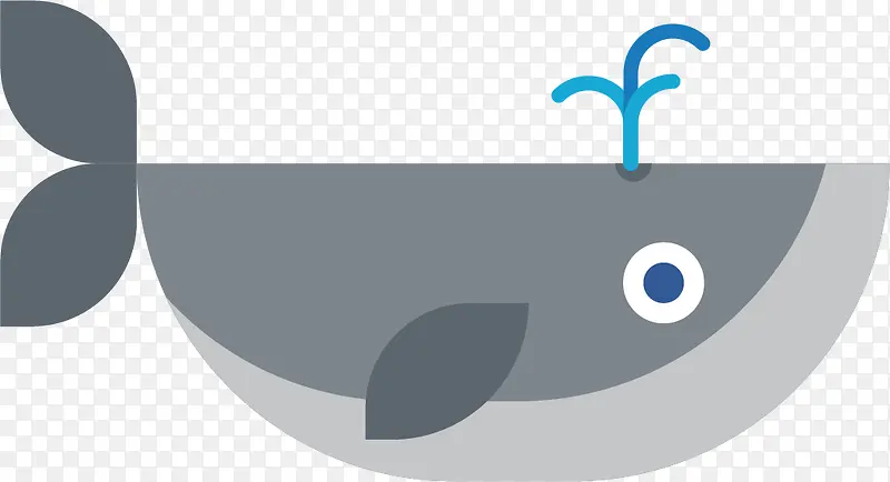矢量扁平化鲸鱼