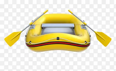 黄色的充气游船