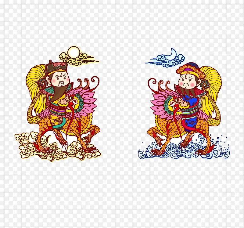 创意门神PNG图片素材下载_图片编号9570972-PNG素材网