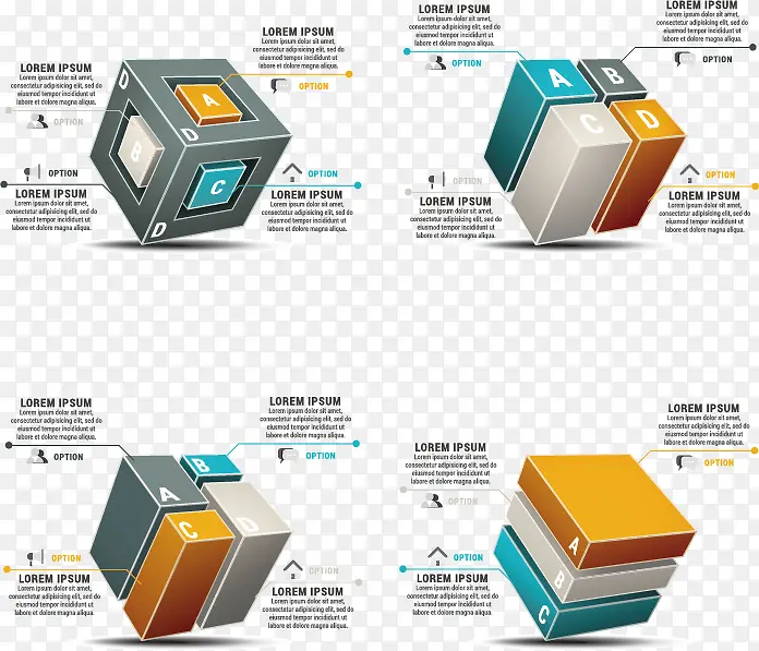 矢量立方体图表