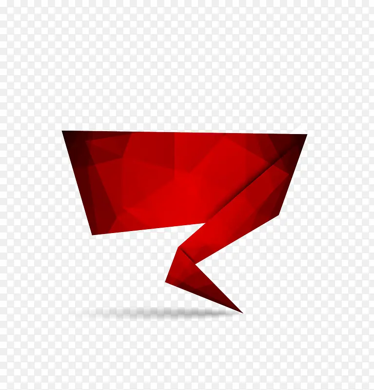 折纸红色对话框