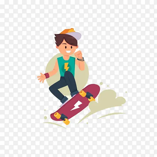 青少年滑板运动素材图片
